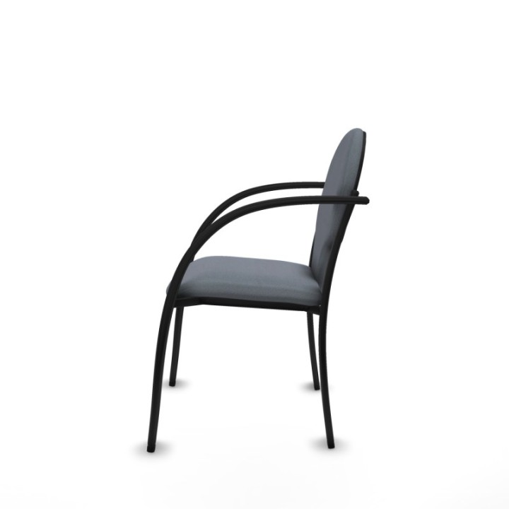 Pack 2 sillas Hellín chasis 4 patas negro bali gris