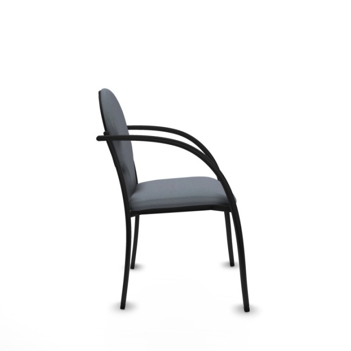 Pack 2 sillas Hellín chasis 4 patas negro bali gris