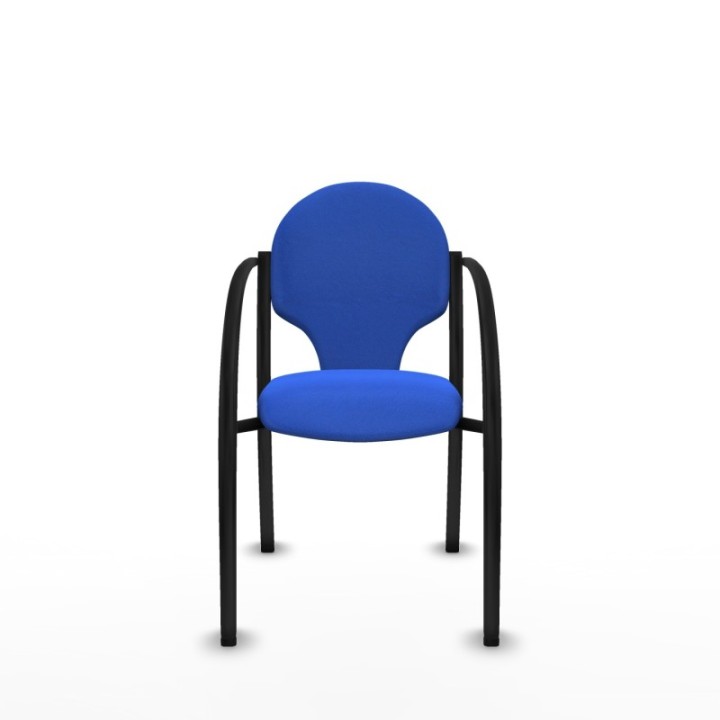 Pack 2 sillas Hellín chasis 4 patas negro bali azul