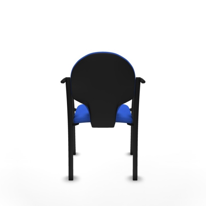 Pack 2 sillas Hellín chasis 4 patas negro bali azul