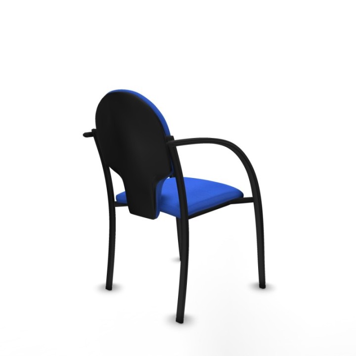 Pack 2 sillas Hellín chasis 4 patas negro bali azul