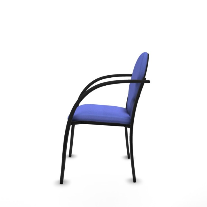 Pack 2 sillas Hellín chasis 4 patas negro bali azul claro