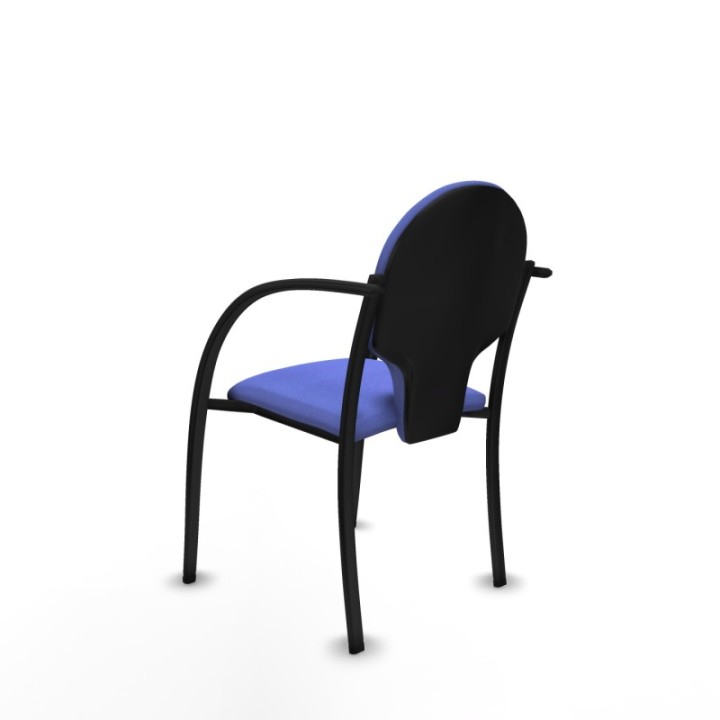 Pack 2 sillas Hellín chasis 4 patas negro bali azul claro