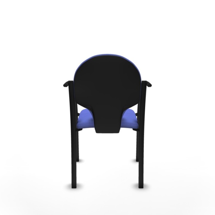 Pack 2 sillas Hellín chasis 4 patas negro bali azul claro