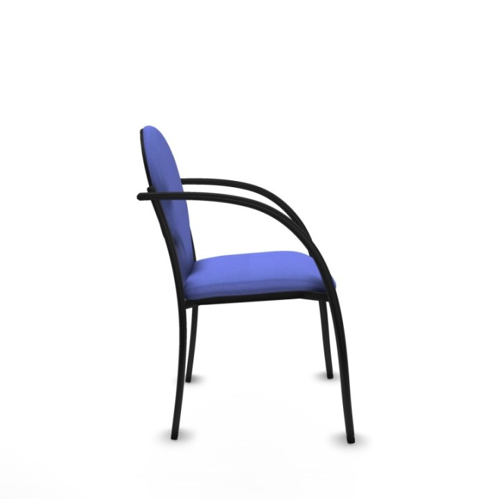 Pack 2 sillas Hellín chasis 4 patas negro bali azul claro