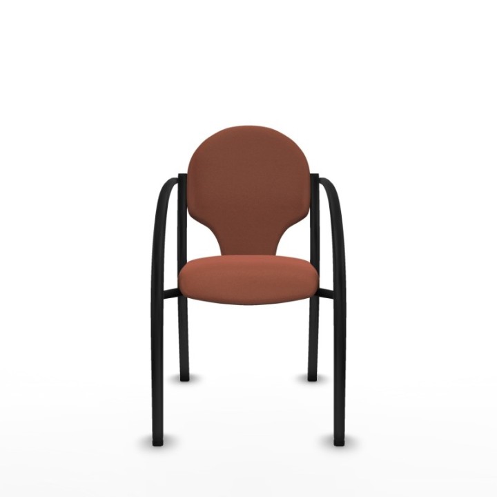 Pack 2 sillas Hellín chasis 4 patas negro bali marrón