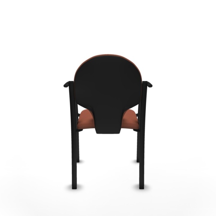 Pack 2 sillas Hellín chasis 4 patas negro bali marrón