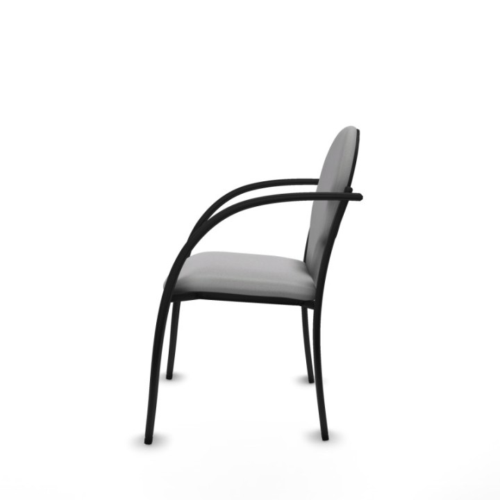 Pack 2 sillas Hellín chasis 4 patas negro bali gris claro