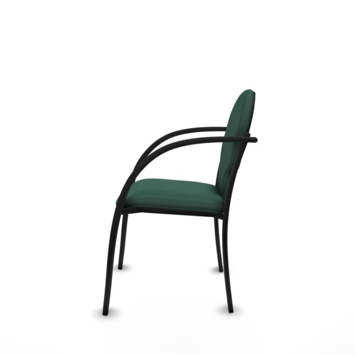 Pack 2 sillas Hellín chasis 4 patas negro bali verde botella