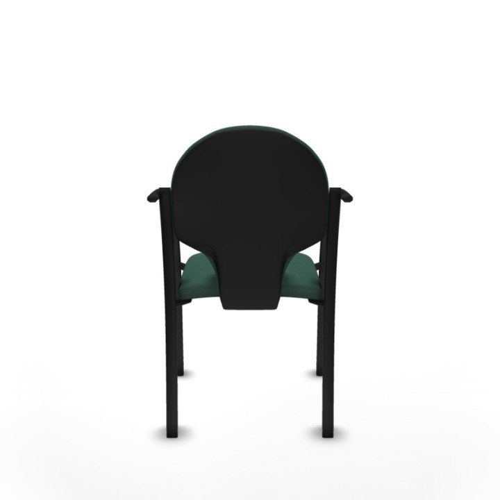 Pack 2 sillas Hellín chasis 4 patas negro bali verde botella