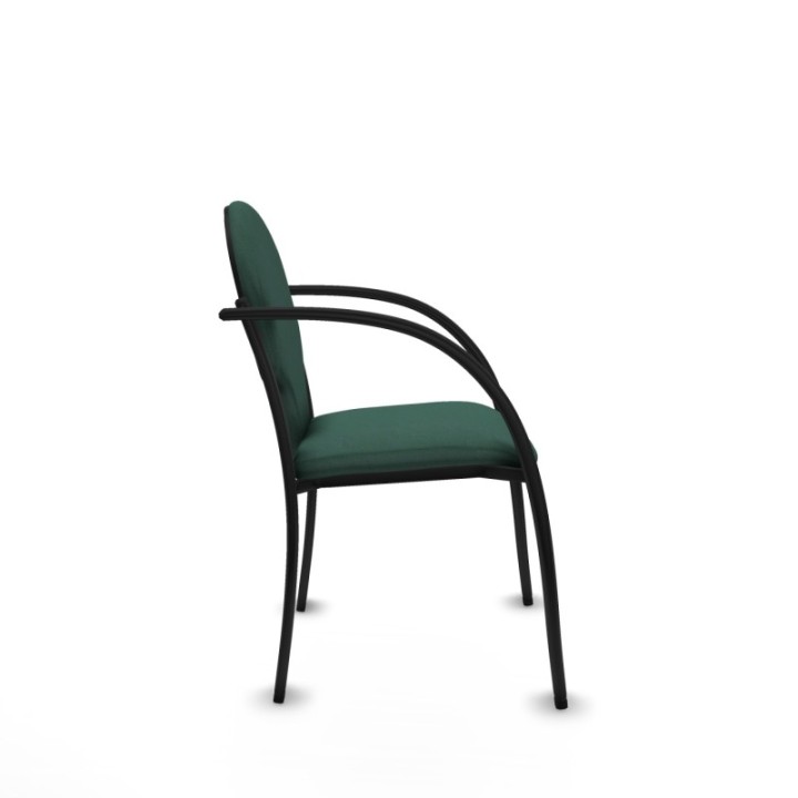 Pack 2 sillas Hellín chasis 4 patas negro bali verde botella
