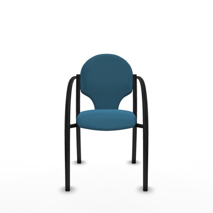 Pack 2 sillas Hellín chasis 4 patas negro bali verde petroleo