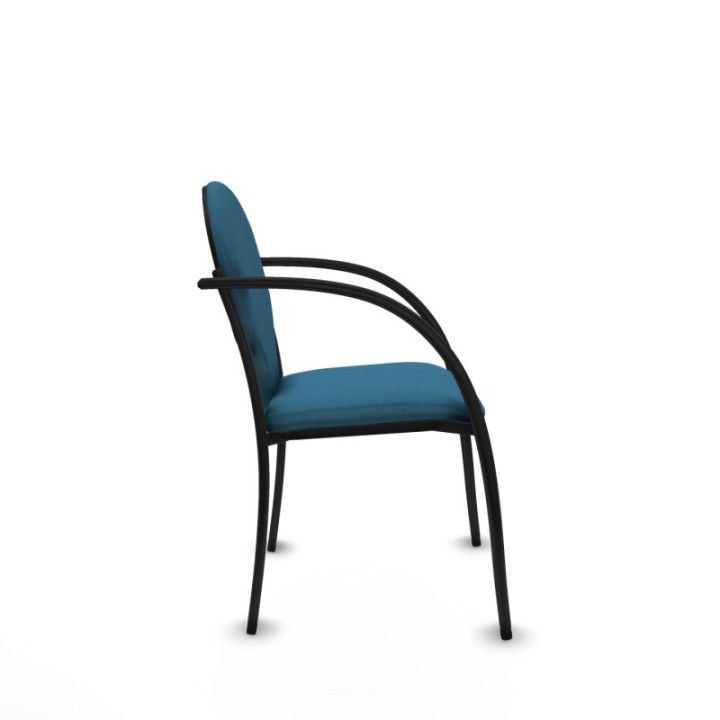 Pack 2 sillas Hellín chasis 4 patas negro bali verde petroleo