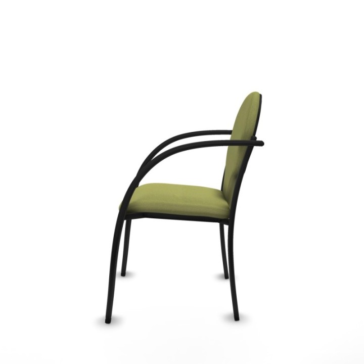 Pack 2 sillas Hellín chasis 4 patas negro bali verde oliva