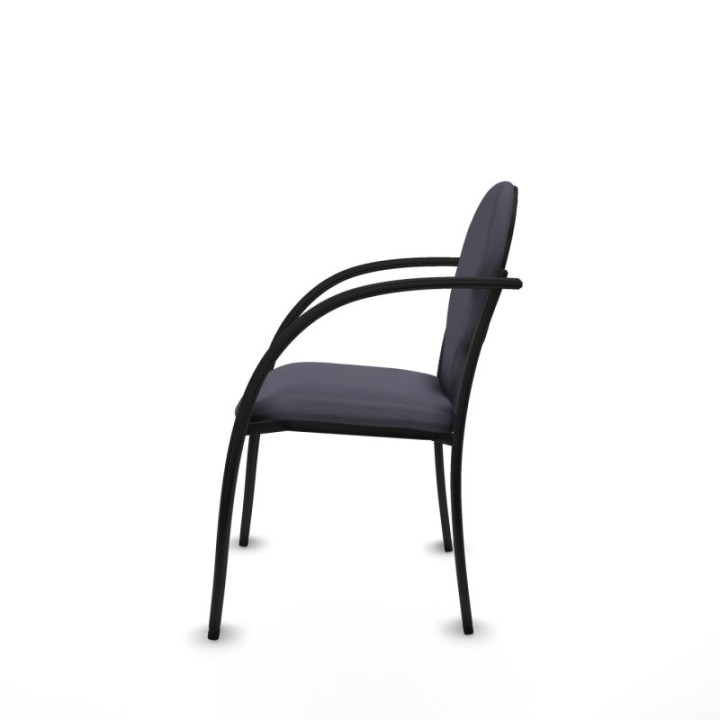 Pack 2 sillas Hellín chasis 4 patas negro bali gris oscuro