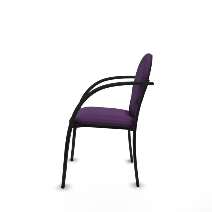 Pack 2 sillas Hellín chasis 4 patas negro bali morado