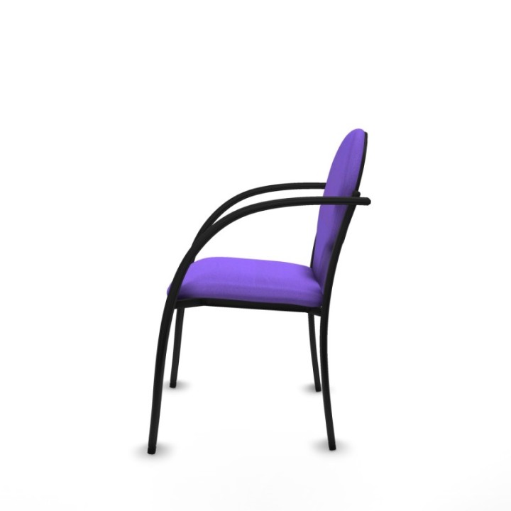 Pack 2 sillas Hellín chasis 4 patas negro bali lila