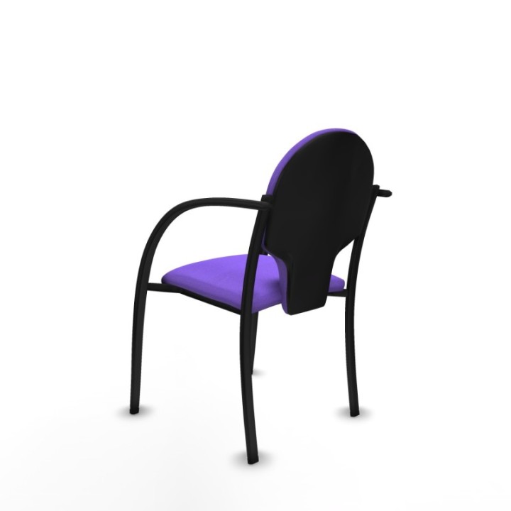 Pack 2 sillas Hellín chasis 4 patas negro bali lila