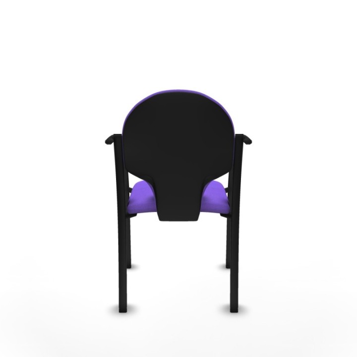 Pack 2 sillas Hellín chasis 4 patas negro bali lila