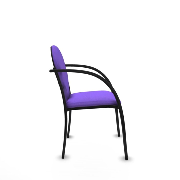 Pack 2 sillas Hellín chasis 4 patas negro bali lila