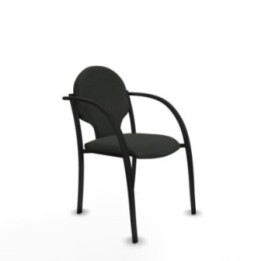 Pack 2 sillas Hellín chasis 4 patas negro bali negro