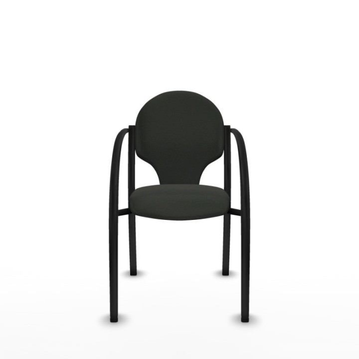 Pack 2 sillas Hellín chasis 4 patas negro bali negro