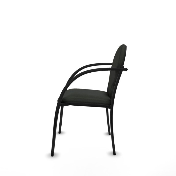 Pack 2 sillas Hellín chasis 4 patas negro bali negro