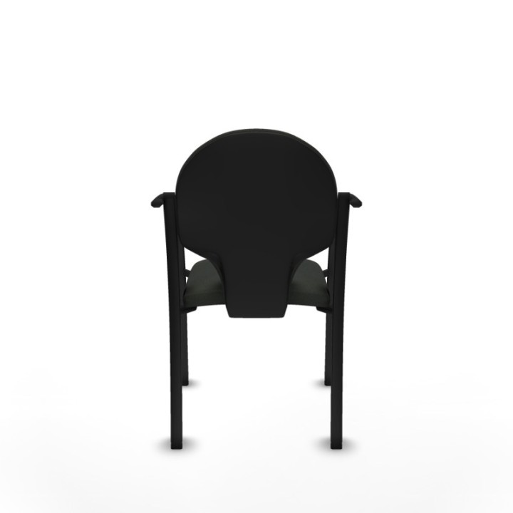 Pack 2 sillas Hellín chasis 4 patas negro bali negro