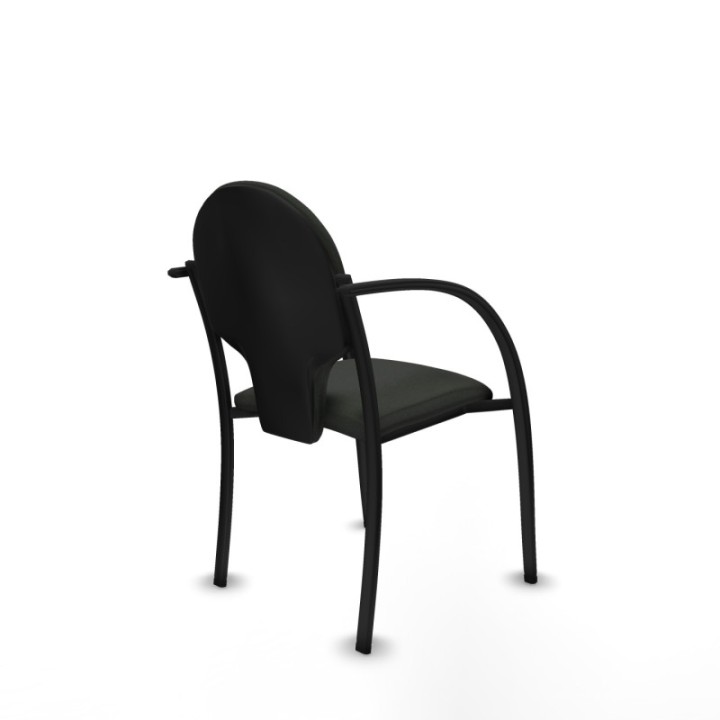 Pack 2 sillas Hellín chasis 4 patas negro bali negro