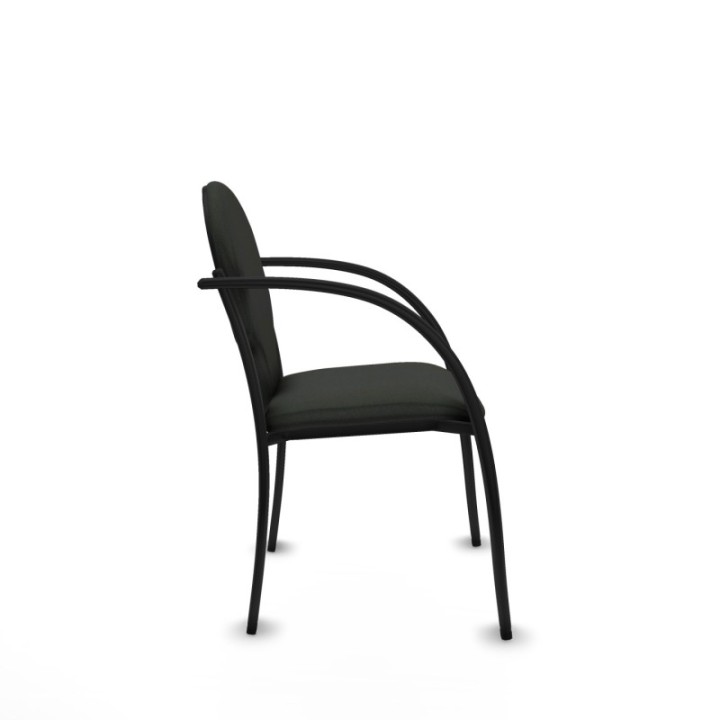 Pack 2 sillas Hellín chasis 4 patas negro bali negro