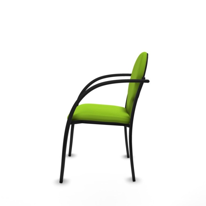 Pack 2 sillas Hellín chasis 4 patas negro similpiel pistacho