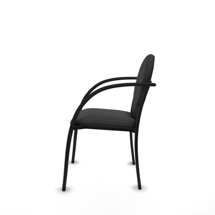 Pack 2 sillas Hellín chasis 4 patas negro similpiel gris oscuro