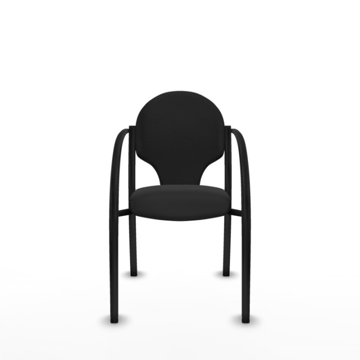 Pack 2 sillas Hellín chasis 4 patas negro similpiel negro