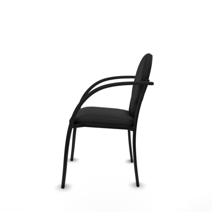 Pack 2 sillas Hellín chasis 4 patas negro similpiel negro