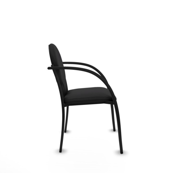 Pack 2 sillas Hellín chasis 4 patas negro similpiel negro