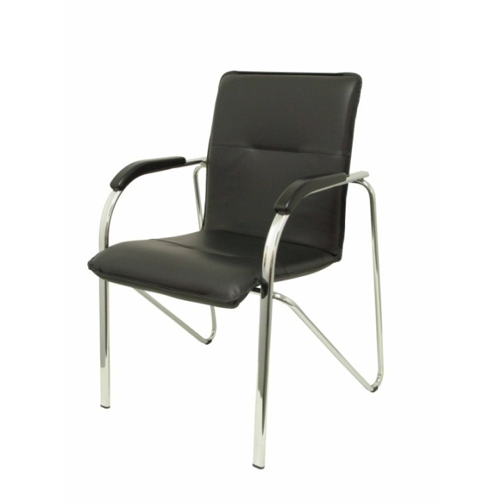 Pack 2 sillas Samba similpiel negro estructura cromada