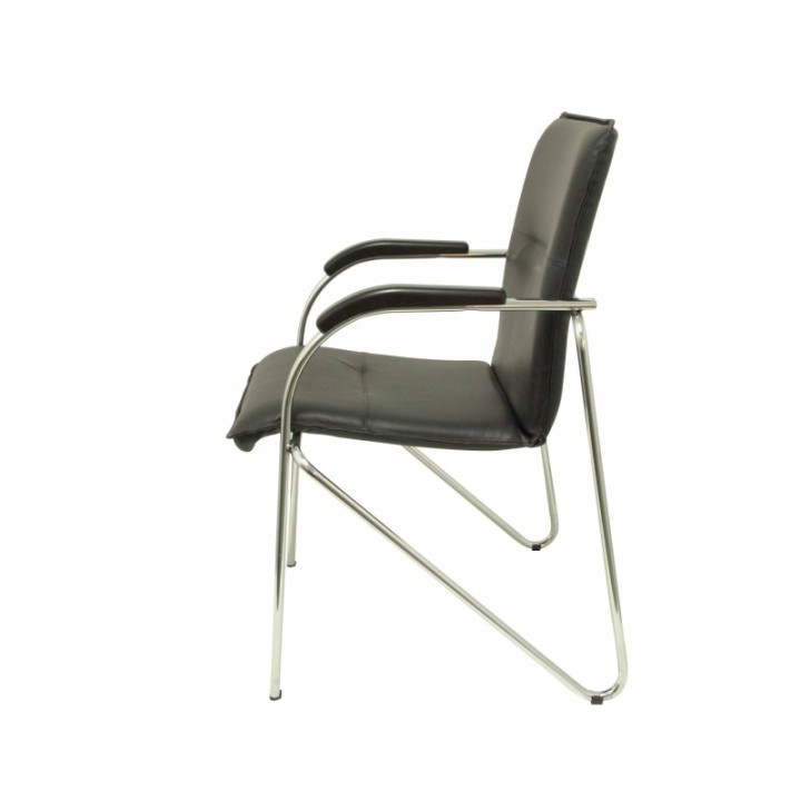 Pack 2 sillas Samba similpiel negro estructura cromada