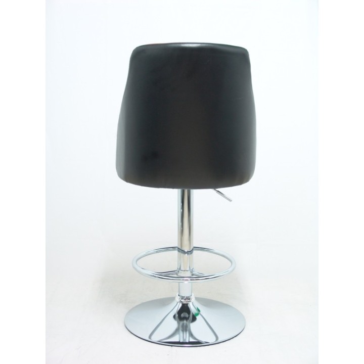 Pack de 2 taburetes Val simipiel rojo y negro con peana cromada