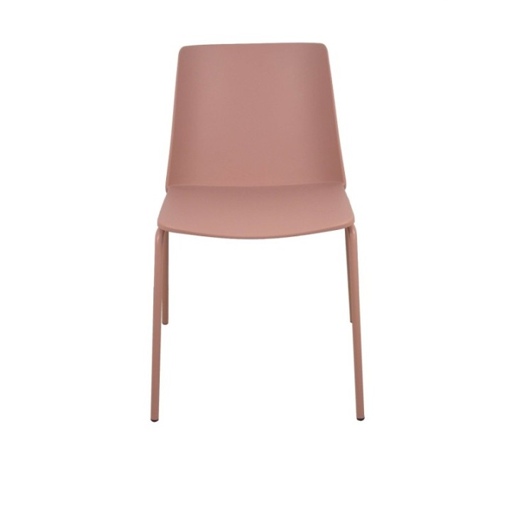 Pack 4 sillas Orgaz PVC rosa chasis rosa