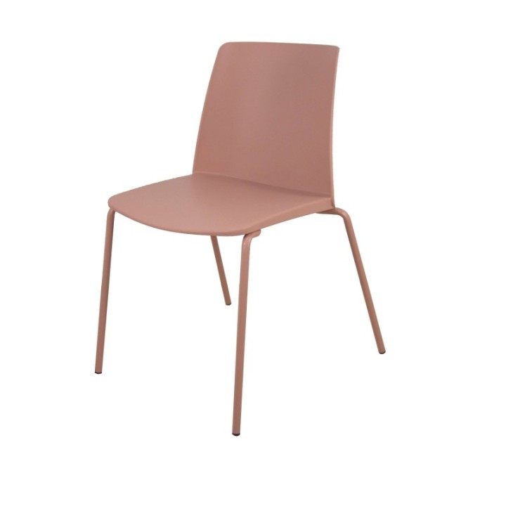 Pack 4 sillas Orgaz PVC rosa chasis rosa