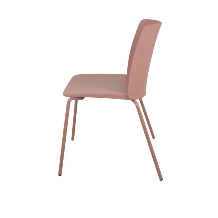 Pack 4 sillas Orgaz PVC rosa chasis rosa