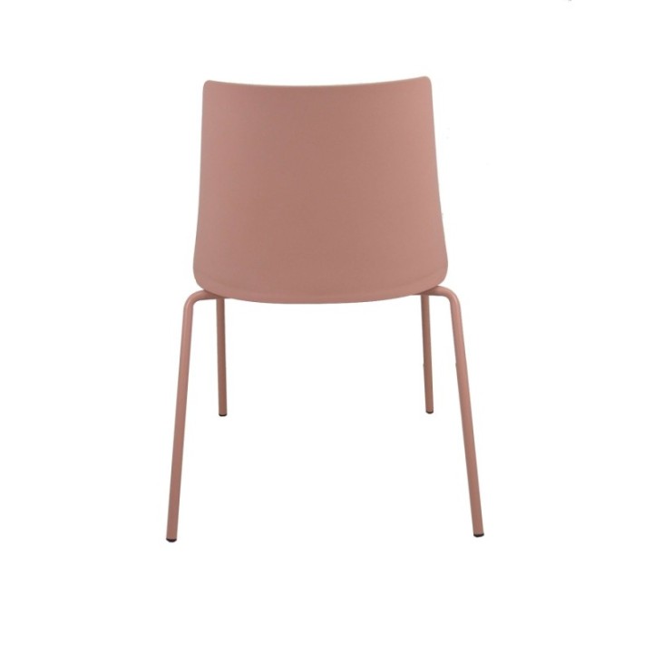 Pack 4 sillas Orgaz PVC rosa chasis rosa