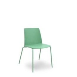 Pack 4 sillas Orgaz PVC verde chasis verde
