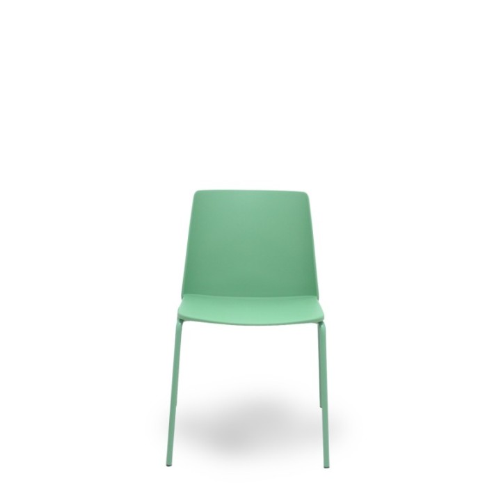 Pack 4 sillas Orgaz PVC verde chasis verde