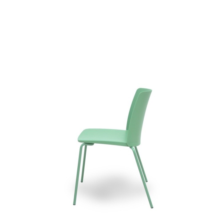 Pack 4 sillas Orgaz PVC verde chasis verde