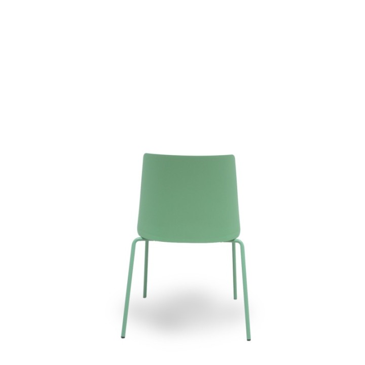 Pack 4 sillas Orgaz PVC verde chasis verde