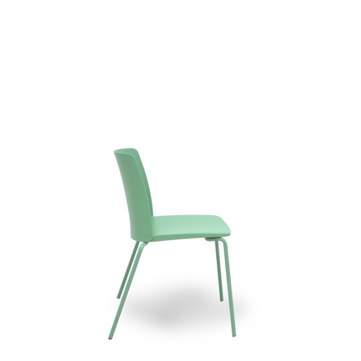 Pack 4 sillas Orgaz PVC verde chasis verde