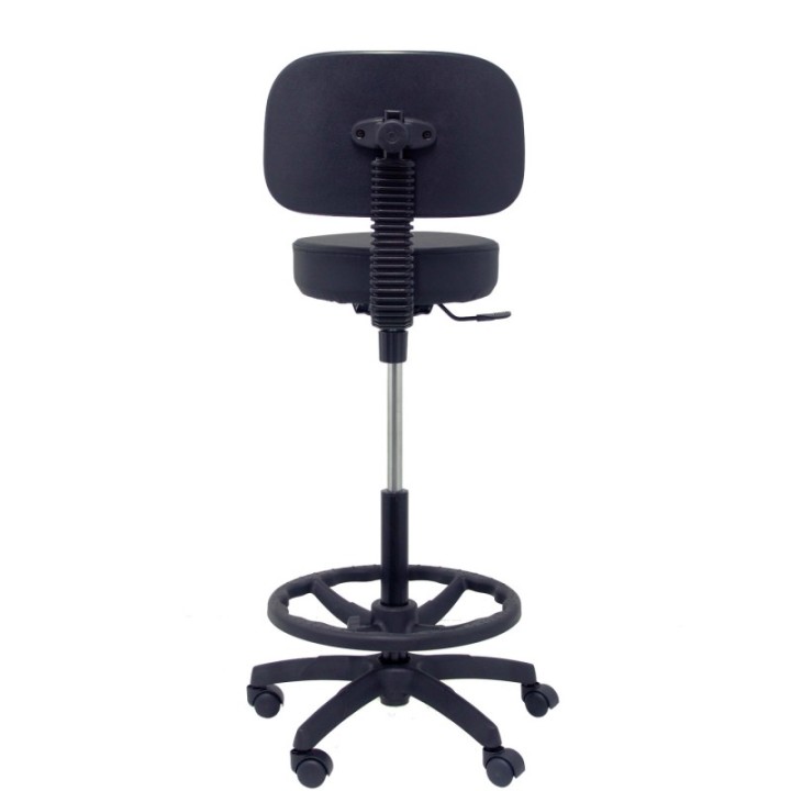 Taburete Llanos similpiel negro