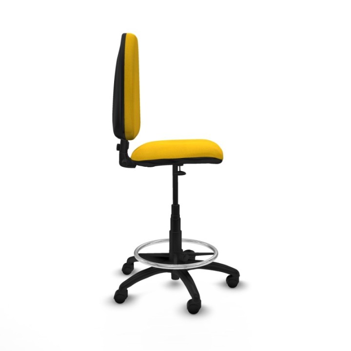 Taburete Aýna CP bali amarillo base poliamida ruedas nailon 50mm