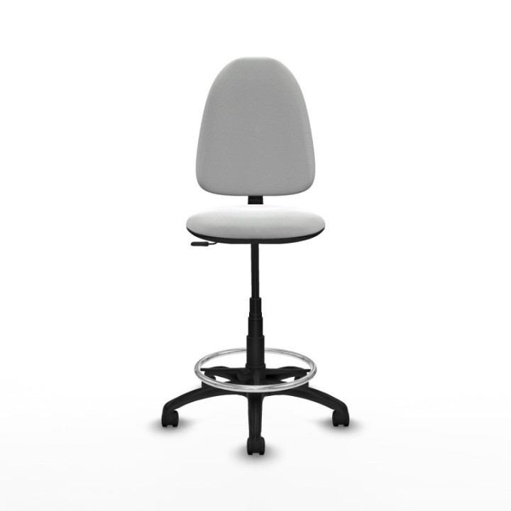 Taburete Aýna CP bali blanco base poliamida ruedas nailon 50mm